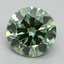 7.02 Ct. Fancy Vivid Green Round Lab Grown Diamond