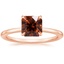 14K Rose Gold Lumiere Diamond Ring, smalltop view