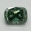 3.17 Ct. Fancy Vivid Pacific Green Cushion Lab Grown Diamond