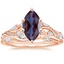 14K Rose Gold Begonia Vine Diamond Ring (1/2 ct. tw.) with Winding Willow Diamond Ring