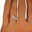 The Mabella Ring, smallzoomed in top view on a hand