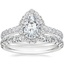 Platinum Sienna Halo Diamond Ring with Sienna Diamond Ring (1/2 ct. tw.)