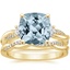 18KY Aquamarine Three Stone Petite Twisted Vine Diamond Bridal Set (1/2 ct. tw.), smalltop view