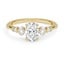 Custom Milgrain Three Stone Oval Diamond Ring