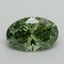 4.14 Ct. Fancy Vivid Green Oval Lab Grown Diamond