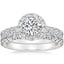 18K White Gold Luxe Sienna Halo Diamond Bridal Set (1 3/8 ct. tw.)