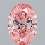 1.55 Ct. Fancy Vivid  Pink Oval Lab Grown Diamond
