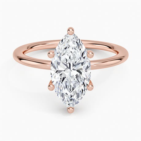 14K Rose Gold Gwen Perfect Fit Hidden Halo Diamond Ring