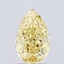 1.74 Ct. Fancy Vivid  Yellow Pear Lab Grown Diamond