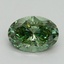1.52 Ct. Fancy Vivid Green Oval Lab Grown Diamond