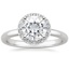 18K White Gold Halo Diamond Ring (1/6 ct. tw.), smalltop view