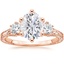 14K Rose Gold Hudson Engraved Three Stone Diamond Ring (1/3 ct. tw.), smalltop view
