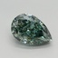 1.51 Ct. Fancy Vivid Green Pear Lab Grown Diamond