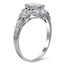 The Alexia Ring, smalltop view on a hand