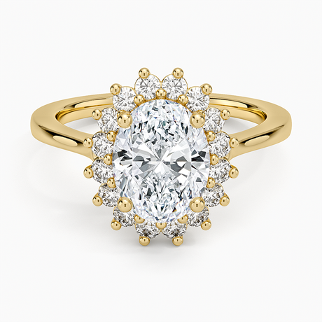 Sunburst Halo Engagement Ring - Brilliant Earth