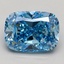 2.48 Ct. Fancy Vivid Blue Cushion Lab Grown Diamond