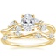 18K Yellow Gold Arden Diamond Ring with Winding Willow Diamond Ring (1/8 ct. tw.)