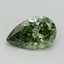 1.06 Ct. Fancy Vivid Green Pear Lab Grown Diamond