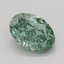 1.07 Ct. Fancy Vivid Green Oval Lab Grown Diamond