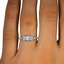 The Harvana Ring, smallzoomed in top view on a hand