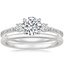 Platinum Lyra Diamond Ring (1/4 ct. tw.) with Petite Comfort Fit Wedding Ring