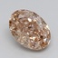 1.05 Ct. Very Light  Brown Oval Lab Grown Diamond