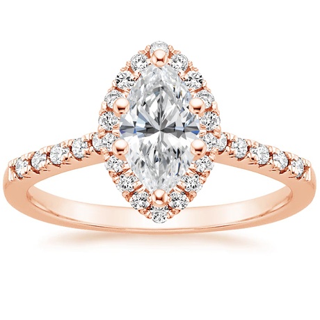 14K Rose Gold Odessa Diamond Ring (1/5 ct. tw.) with Sonora Diamond Ring (1/8 ct. tw.)