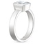 18K White Gold Vesper Bezel Ring, smallside view