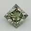 2.71 Ct. Fancy Vivid  Green Princess Lab Grown Diamond
