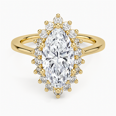 Sunburst Halo Engagement Ring - Brilliant Earth