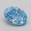0.91 Ct. Fancy Blue Oval Lab Grown Diamond