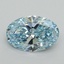 1.01 Ct. Fancy Vivid Blue Oval Lab Grown Diamond