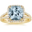 18K Yellow Gold Fortuna Halo Diamond Ring (1/2 ct. tw.), smalltop view