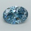 2.06 Ct. Fancy Vivid  Blue Oval Lab Grown Diamond