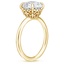 18K Yellow Gold Floral Lattice Solitaire Ring, smallside view