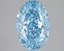 3.04 Ct. Fancy Vivid Blue Oval Lab Grown Diamond