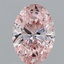1.45 Ct. Fancy Intense Pink Oval Lab Grown Diamond