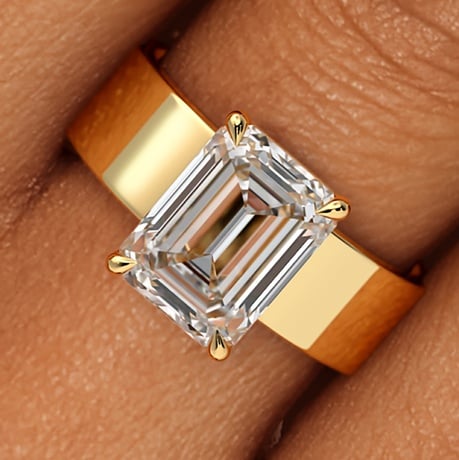18K Yellow Gold Peyton 6mm Solitaire Ring