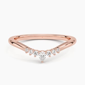 Petite Lunette Contour Diamond Ring (1/10 ct. tw.) in 14K Rose Gold