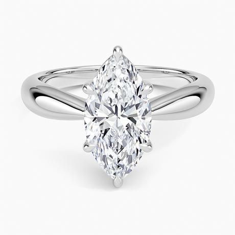 Thea Tapered Solitaire Diamond Ring