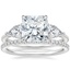 18K White Gold Luxe Opera Three Stone Diamond Ring with Luxe Ballad Diamond Ring (1/4 ct. tw.)