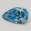 0.86 Ct. Fancy Vivid Blue Pear Lab Grown Diamond