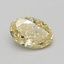 0.70 Ct. Fancy Intense Yellow Oval Lab Grown Diamond