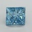 1.19 Ct. Fancy Vivid Malibu Blue Princess Lab Grown Diamond