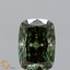 1.07 Ct. Fancy Deep  Green Cushion Lab Grown Diamond