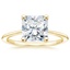 18K Yellow Gold Aimee Solitaire Ring, smalltop view