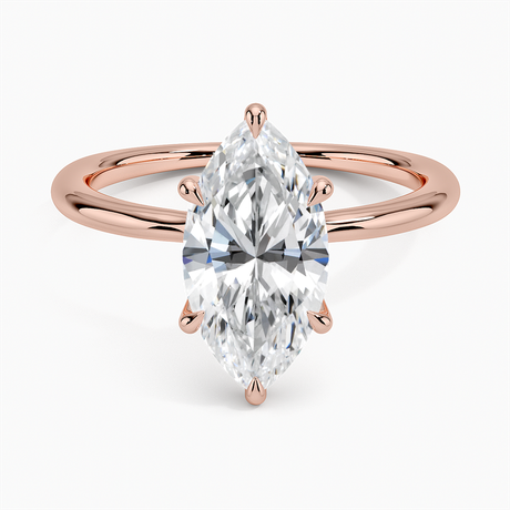 14K Rose Gold Freesia Six-Prong Solitaire Ring