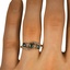 The Mendie Ring, smallzoomed in top view on a hand