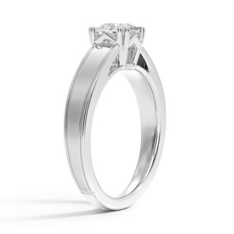Custom Engraved Tapered Solitaire Ring
