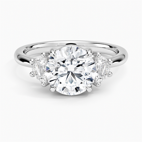 Half Moon Three Stone Diamond Ring (1/4 ct. tw.)